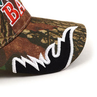 "Kiss My Bass" Camo 3D Embroidered Baseball Cap, Hat EBC10296 - Bundle Bus