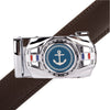 Men's Anchor Rotating Ratchet Belt-MGLBB58-SIL - Bundle Bus