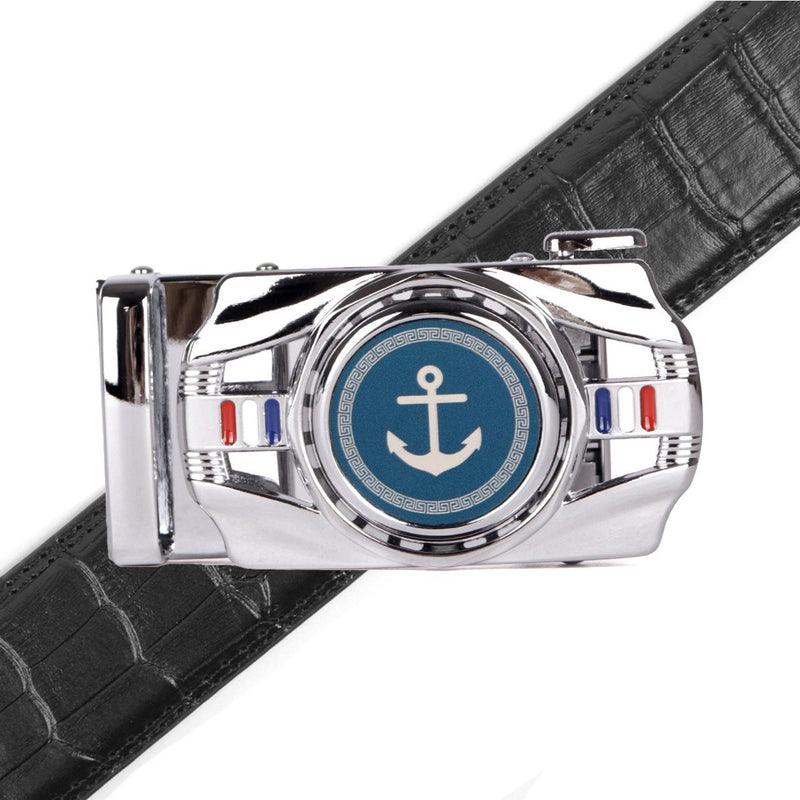 Men's Anchor Rotating Ratchet Belt-MGLBB58-SIL - Bundle Bus