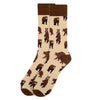 Men's Brown Bear Novelty Socks - NVS19377 - Bundle Bus
