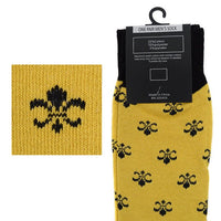 Men's Cotton Fleur-de-lis Novelty Socks- FLS01 - Bundle Bus