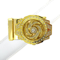 Men's Decor Rotating Bling Ratchet Belt-MGLBB60-GD - Bundle Bus