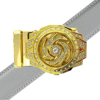Men's Decor Rotating Bling Ratchet Belt-MGLBB60-GD - Bundle Bus