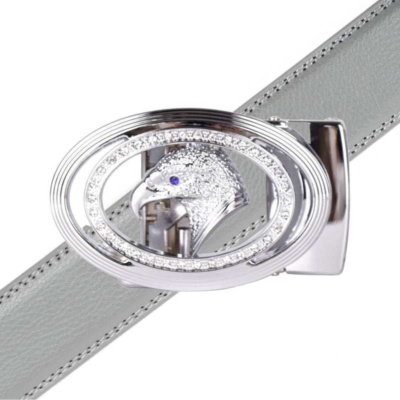 Men's Eagle Bling Ratchet Belt-MGLBB61-SIL - Bundle Bus