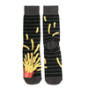 Men's Flying French Fries Novelty Socks- NVS19628-BK - Bundle Bus