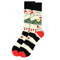 Men's Frankenstein Halloween Novelty Socks - NVS19516-IVORY - Bundle Bus