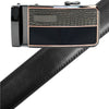 Men's Genuine Leather Sliding Buckle Ratchet Belt MGLBB1 - Bundle Bus