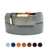 Men's Genuine Leather Sliding Buckle Ratchet Belt MGLBB12 - Bundle Bus