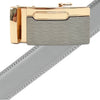 Men's Genuine Leather Sliding Buckle Ratchet Belt MGLBB12 - Bundle Bus