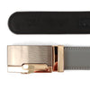 Men's Genuine Leather Sliding Buckle Ratchet Belt MGLBB12 - Bundle Bus