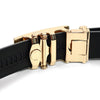 Men's Genuine Leather Sliding Buckle Ratchet Belt MGLBB12 - Bundle Bus