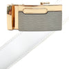 Men's Genuine Leather Sliding Buckle Ratchet Belt MGLBB12 - Bundle Bus