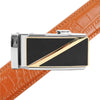 Men's Genuine Leather Sliding Buckle Ratchet Belt MGLBB17 - Bundle Bus
