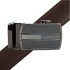 Men's Genuine Leather Sliding Buckle Ratchet Belt MGLBB19 - Bundle Bus