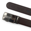 Men's Genuine Leather Sliding Buckle Ratchet Belt MGLBB19 - Bundle Bus