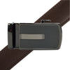 Men's Genuine Leather Sliding Buckle Ratchet Belt MGLBB20 - Bundle Bus