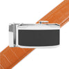 Men's Genuine Leather Sliding Buckle Ratchet Belt MGLBB22 - Bundle Bus