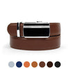 Men's Genuine Leather Sliding Buckle Ratchet Belt MGLBB24 - Bundle Bus