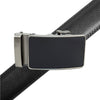 Men's Genuine Leather Sliding Buckle Ratchet Belt MGLBB25 - Bundle Bus