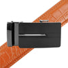 Men's Genuine Leather Sliding Buckle Ratchet Belt MGLBB27 - Bundle Bus