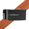 Men's Genuine Leather Sliding Buckle Ratchet Belt MGLBB27 - Bundle Bus