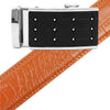 Men's Genuine Leather Sliding Buckle Ratchet Belt MGLBB3 - Bundle Bus