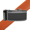 Men's Genuine Leather Sliding Buckle Ratchet Belt MGLBB33 - Bundle Bus