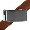 Men's Genuine Leather Sliding Buckle Ratchet Belt MGLBB34 - Bundle Bus
