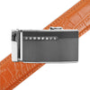 Men's Genuine Leather Sliding Buckle Ratchet Belt MGLBB37 - Bundle Bus