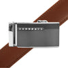 Men's Genuine Leather Sliding Buckle Ratchet Belt MGLBB37 - Bundle Bus
