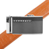 Men's Genuine Leather Sliding Buckle Ratchet Belt MGLBB37 - Bundle Bus