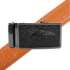 Men's Genuine Leather Sliding Buckle Ratchet Belt MGLBB40 - Bundle Bus