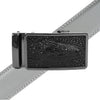 Men's Genuine Leather Sliding Buckle Ratchet Belt MGLBB40 - Bundle Bus