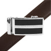 Men's Genuine Leather Sliding Buckle Ratchet Belt MGLBB43 - Bundle Bus