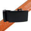 Men's Genuine Leather Sliding Buckle Ratchet Belt - MGLBB53 - Bundle Bus