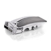 Men's Genuine Leather Sliding Buckle Ratchet Belt MGLBB6 - Bundle Bus