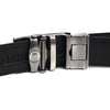Men's Genuine Leather Sliding Buckle Ratchet Belt MGLBB6 - Bundle Bus