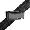 Men's Genuine Leather Sliding Buckle Ratchet Belt-MGLBB69 - Bundle Bus