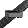 Men's Genuine Leather Sliding Buckle Ratchet Belt-MGLBB69 - Bundle Bus