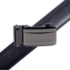 Men's Genuine Leather Sliding Buckle Ratchet Belt-MGLBB70 - Bundle Bus