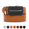 Men's Genuine Leather Sliding Buckle Ratchet Belt MGLBB8 - Bundle Bus