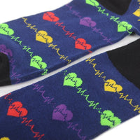 Men's Heart Monitor Novelty Socks - NVS19572-NV - Bundle Bus