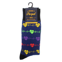 Men's Heart Monitor Novelty Socks - NVS19572-NV - Bundle Bus