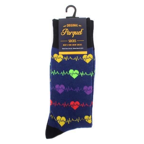 Men's Heart Monitor Novelty Socks - NVS19572-NV - Bundle Bus