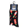 Men's Hot Sauce Novelty Socks- NVS19626-BK - Bundle Bus