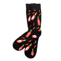 Men's Hot Sauce Novelty Socks- NVS19626-BK - Bundle Bus