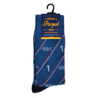 Men's Jesus Fish Novelty Socks - NVS19573-BL - Bundle Bus