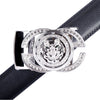 Men's Lion Rotating Bling Ratchet Belt- MGLBB54-SIL - Bundle Bus