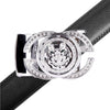 Men's Lion Rotating Bling Ratchet Belt- MGLBB54-SIL - Bundle Bus