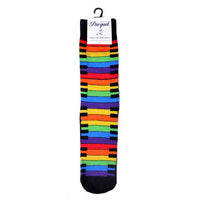 Men's Rainbow Keys Novelty Socks - NVS19571-BK - Bundle Bus